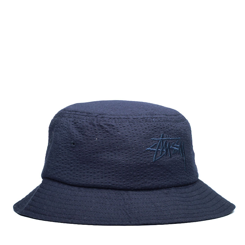 stussy bucket hat navy