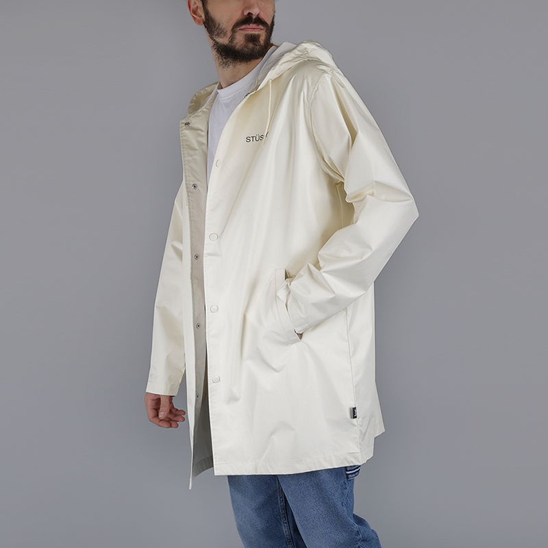 stussy long hooded coach jacket