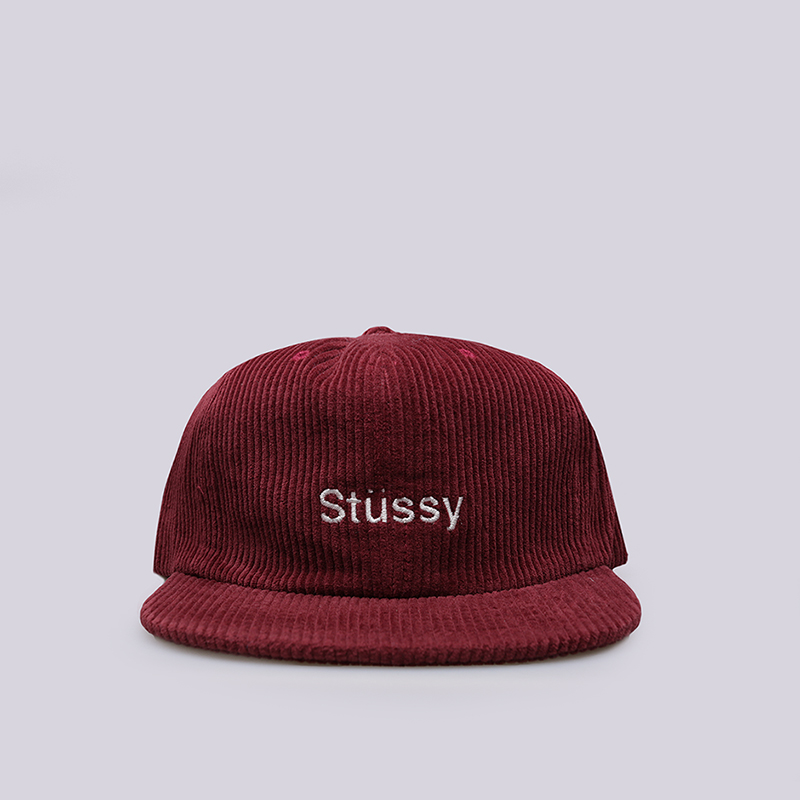 

Кепка Stussy Cord Strapback Cap, Бордовый