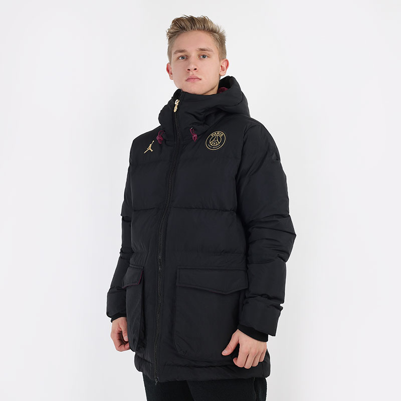 Мужская куртка Jordan Paris Saint-Germain Down Parka Solid (CW3173-010)  купить по цене 21490 руб в интернет-магазине Streetball