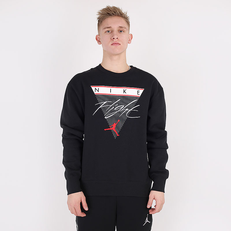 flight graphic fleece crew sweat