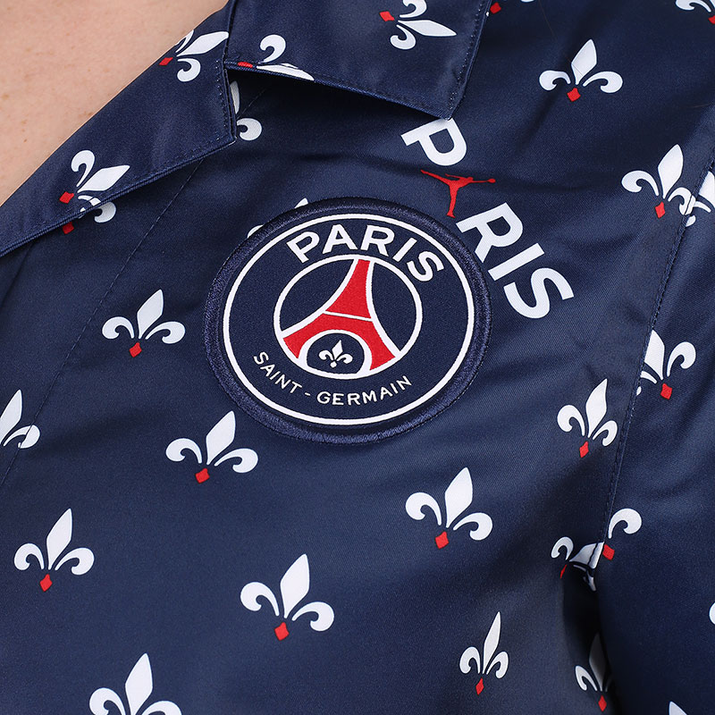 Женская рубашка Jordan Paris Saint-Germain Women's Short-Sleeve Printed Top  (DC0451-410) купить по цене 5790 руб в интернет-магазине Streetball