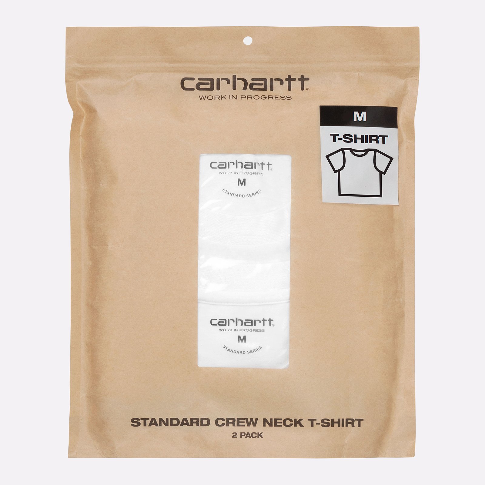 Мужская футболка Carhartt WIP Standard Crew Neck T-shirt (I029370-white/white)  - цена, описание, фото 5