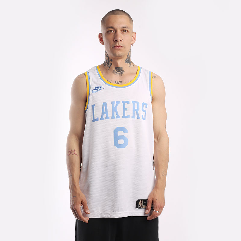 Мужская майка Nike LeBron James Los Angeles Lakers Dri-FIT NBA Swingman Jersey (DO9448-101)  - цена, описание, фото 1