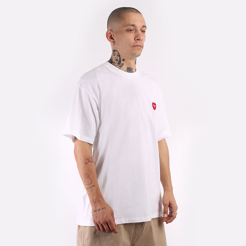 Мужская футболка Carhartt WIP S/S Double Heart T-Shirt (I032155-white)  - цена, описание, фото 3