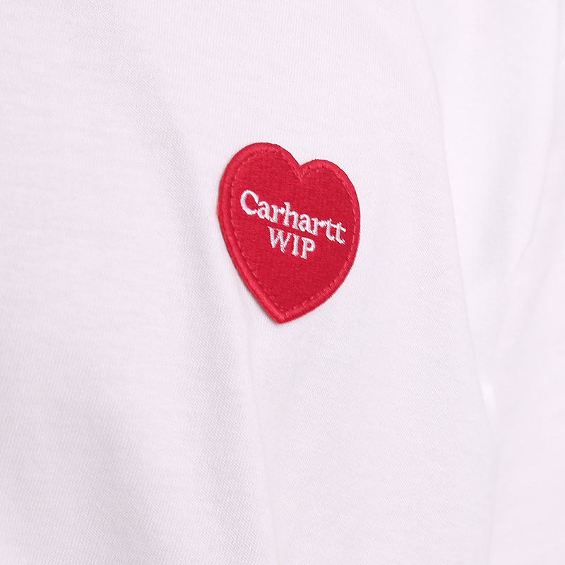 Мужская футболка Carhartt WIP S/S Double Heart T-Shirt (I032155-white)  - цена, описание, фото 2