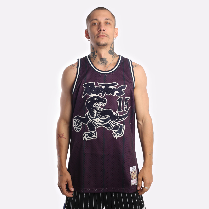 Мужская майка Mitchell and ness Chenille Swingman (TRA98VCAPURP)  - цена, описание, фото 1