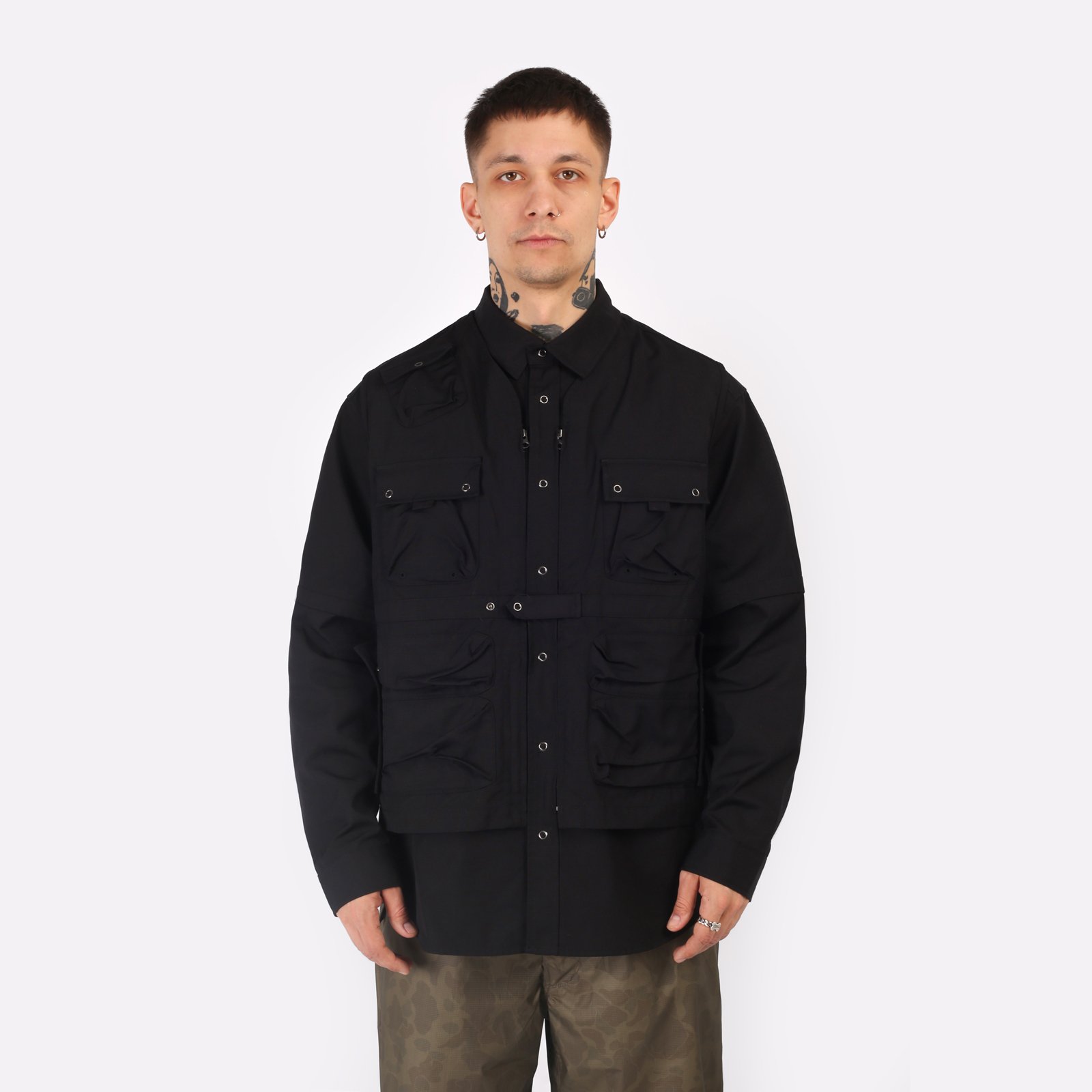 Мужская куртка Alpha Industries C-1 Mod Shirt Jacket (MJC54001C1-black)  - цена, описание, фото 1