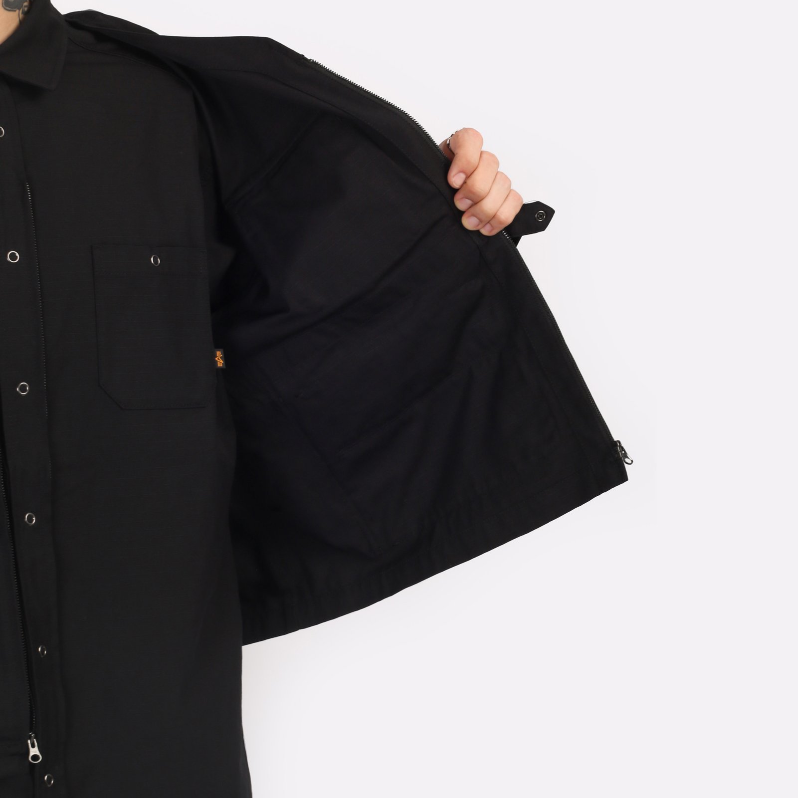 Мужская куртка Alpha Industries C-1 Mod Shirt Jacket (MJC54001C1-black)  - цена, описание, фото 6
