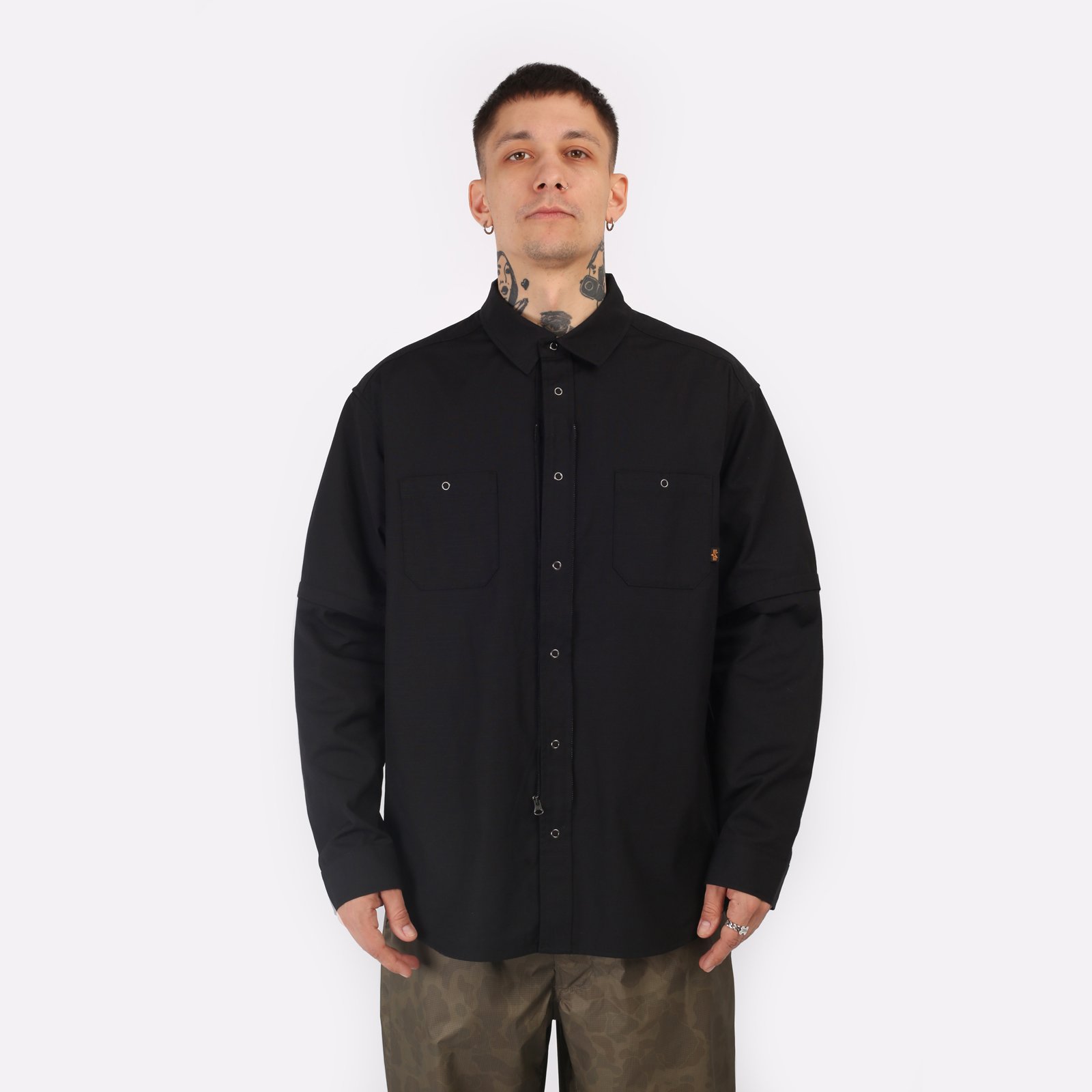 Мужская куртка Alpha Industries C-1 Mod Shirt Jacket (MJC54001C1-black)  - цена, описание, фото 7