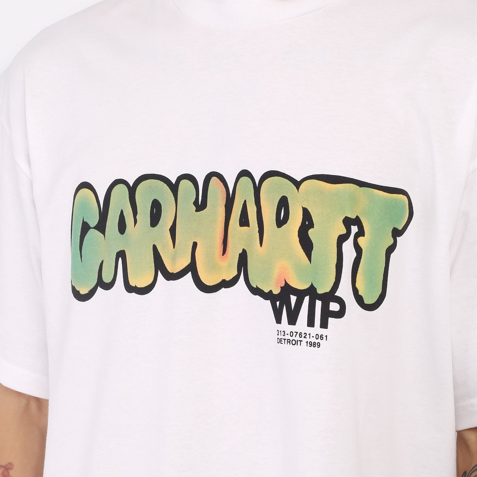 Мужская футболка Carhartt WIP S/S Drip T-Shirt (I033160-white)  - цена, описание, фото 4