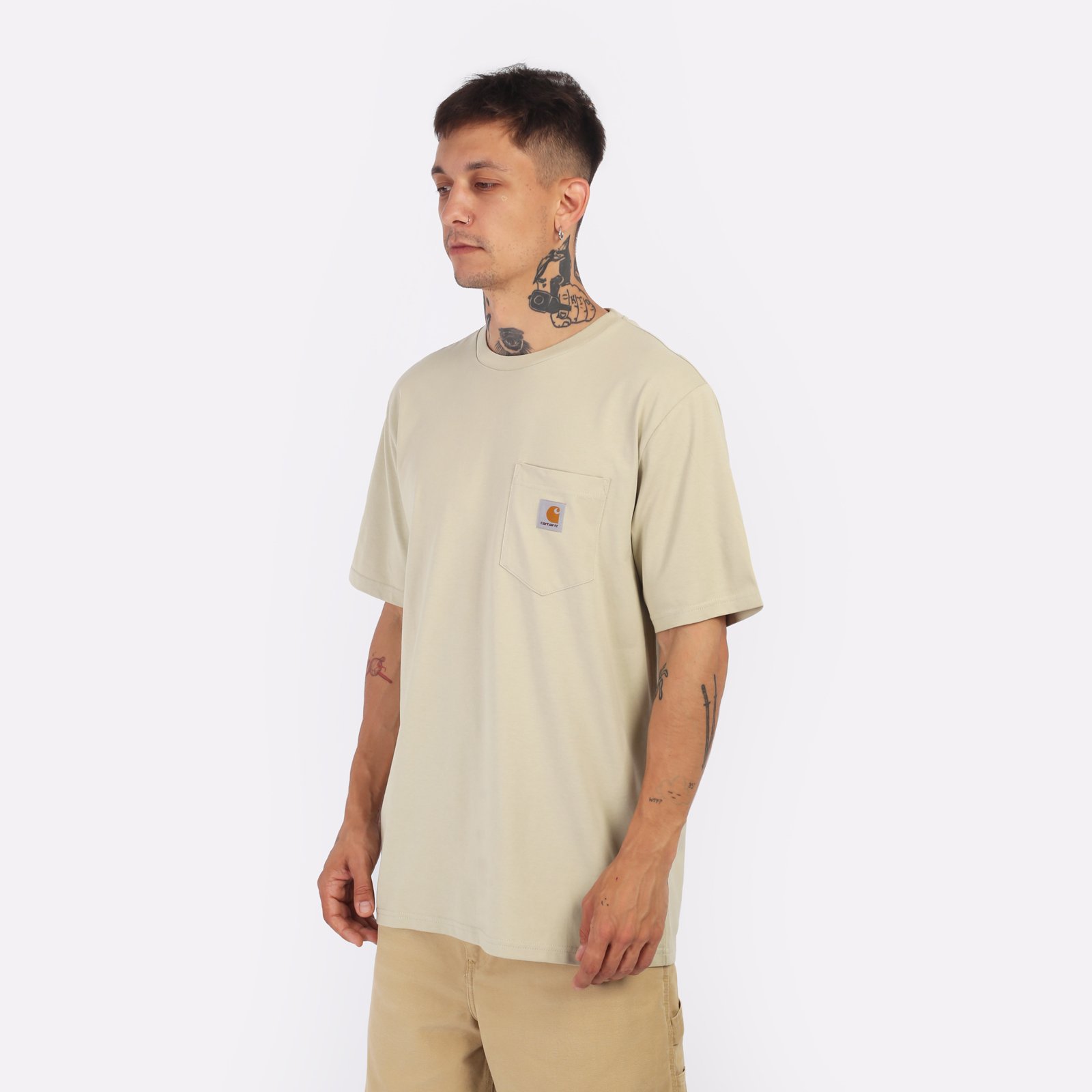 Мужская футболка Carhartt WIP S/S Pocket T-Shirt (I030434-beryl)  - цена, описание, фото 3