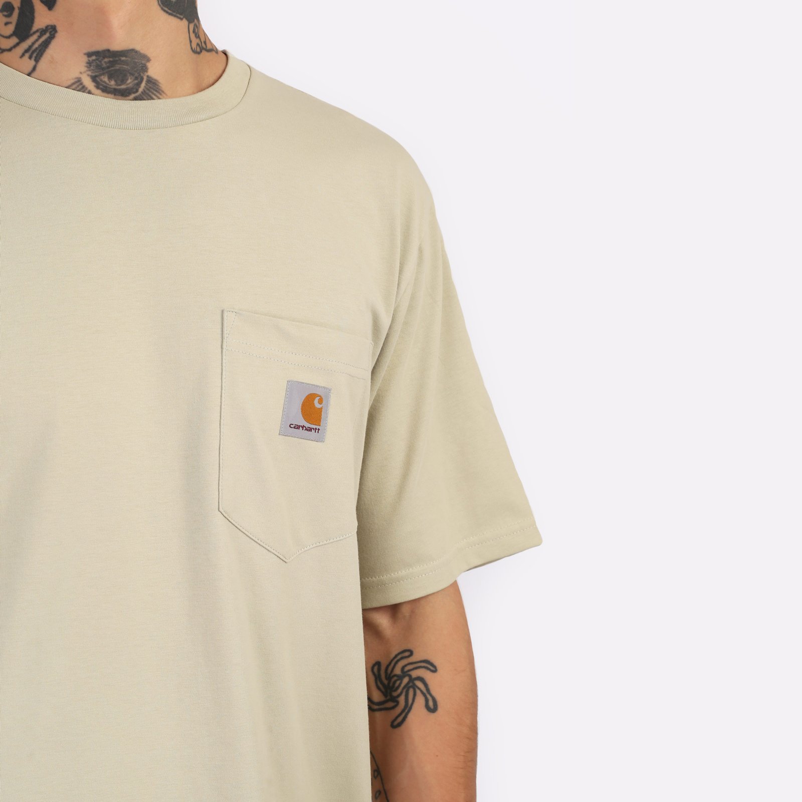 Мужская футболка Carhartt WIP S/S Pocket T-Shirt (I030434-beryl)  - цена, описание, фото 4