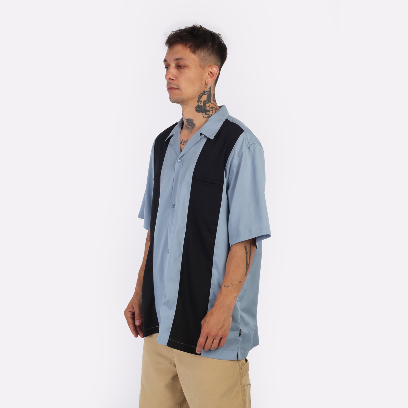 Мужская рубашка Carhartt WIP S/S Durango Shirt (I033041-blue/black)  - цена, описание, фото 8