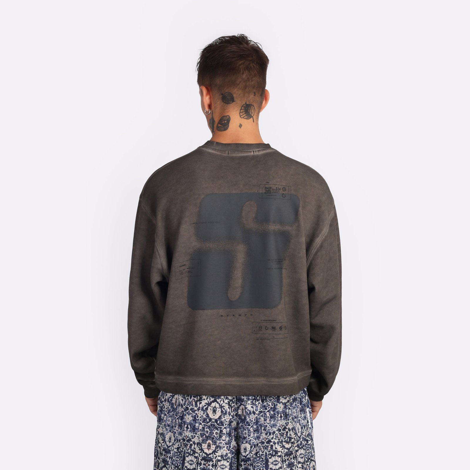 Мужская толстовка Stampd S24 Transit Cropped Crew Neck (SLA-M3370SW)  - цена, описание, фото 2