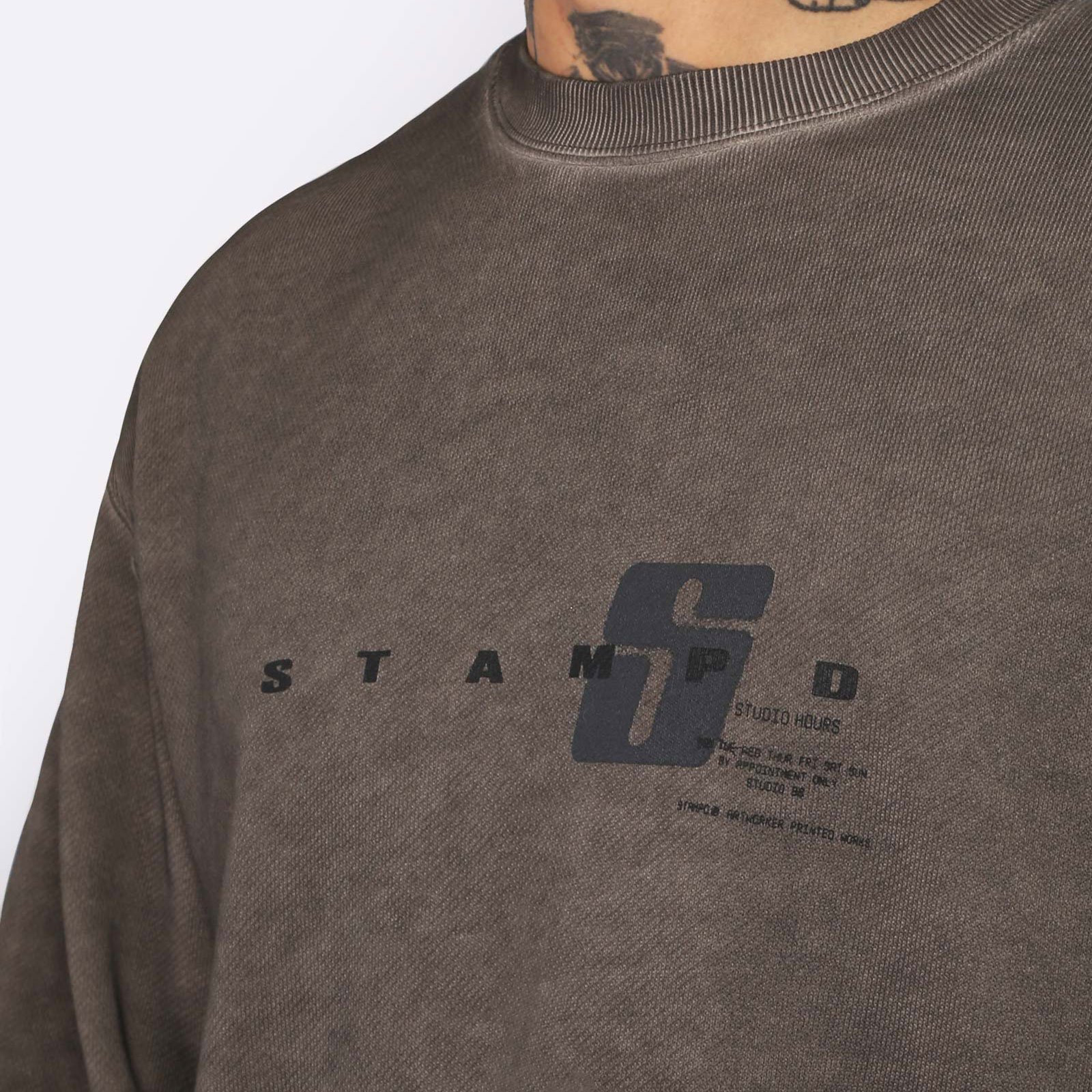 Мужская толстовка Stampd S24 Transit Cropped Crew Neck (SLA-M3370SW)  - цена, описание, фото 5