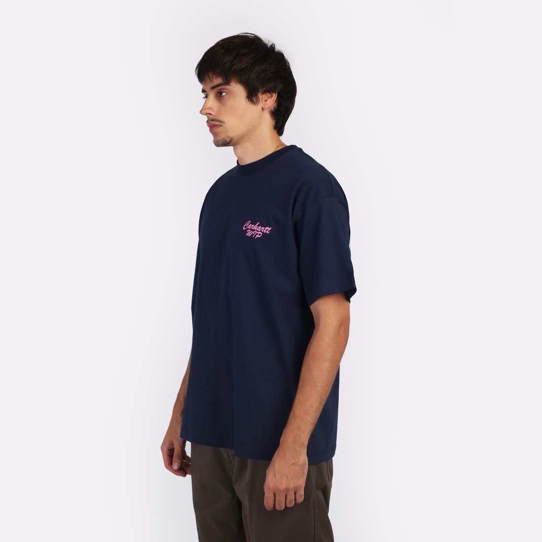 Мужская футболка Carhartt WIP S/S Friendship T-Shirt (I033641-blue/lgt pink)  - цена, описание, фото 3