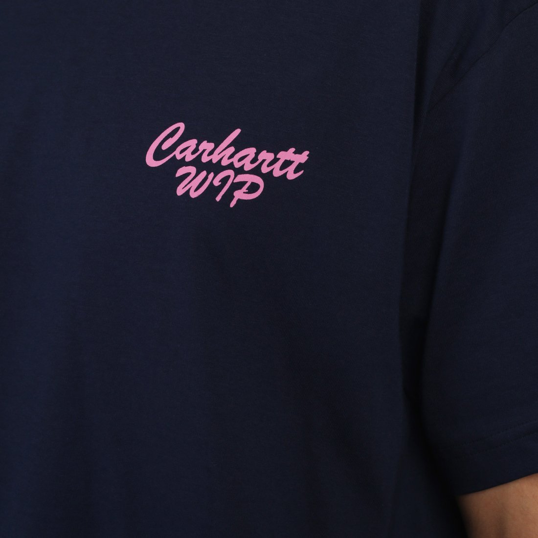 Мужская футболка Carhartt WIP S/S Friendship T-Shirt (I033641-blue/lgt pink)  - цена, описание, фото 4