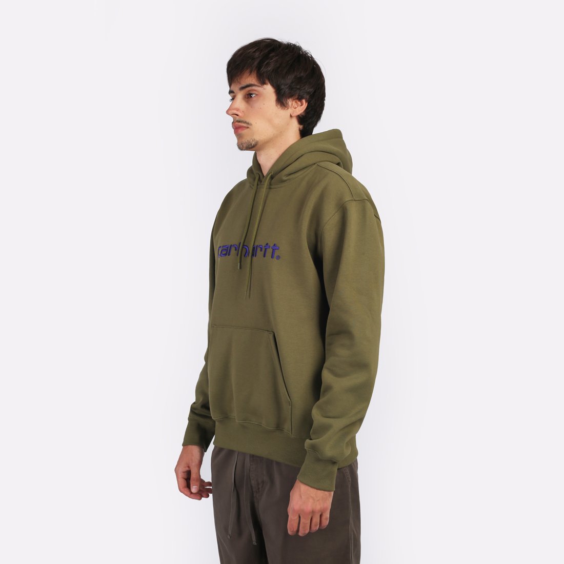 Мужская толстовка Carhartt WIP Hooded Carchartt Sweat (I030547-capulet/aura)  - цена, описание, фото 3