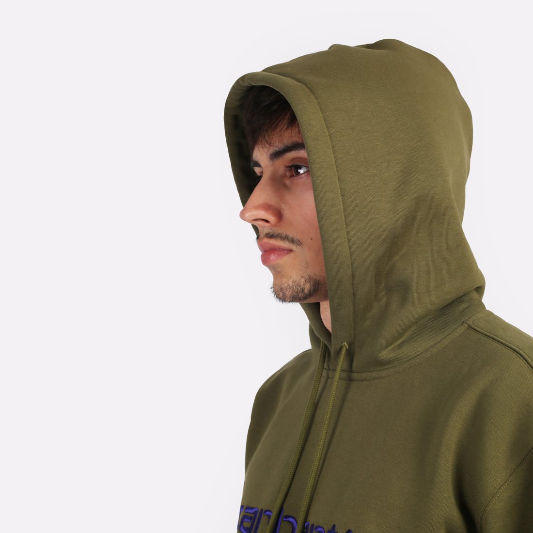 Мужская толстовка Carhartt WIP Hooded Carchartt Sweat (I030547-capulet/aura)  - цена, описание, фото 4