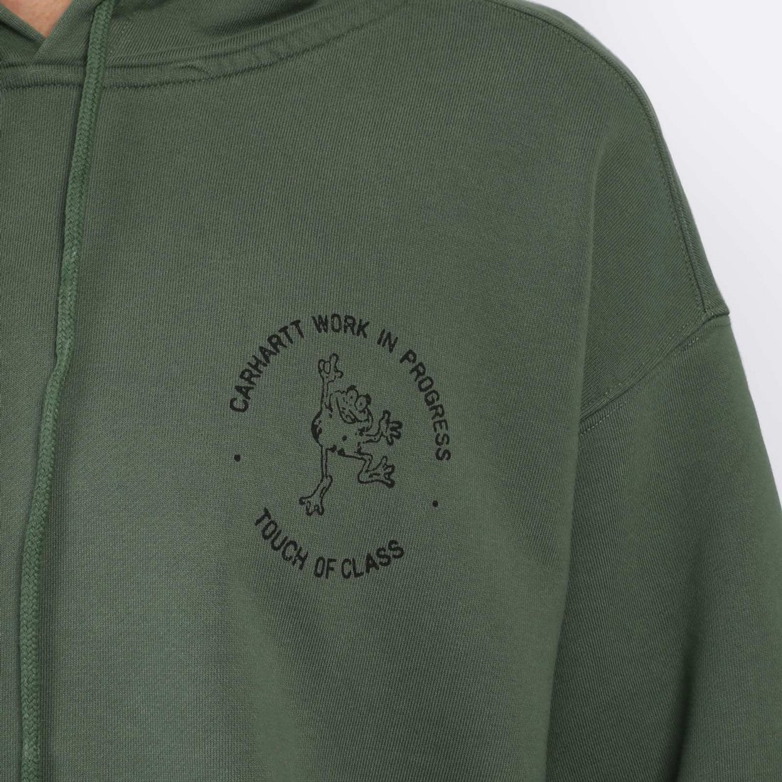 Мужская толстовка Carhartt WIP Hooded Stamp Sweat (I033621-duck green/black)  - цена, описание, фото 4