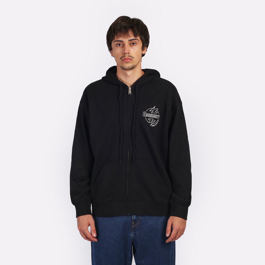 Мужская толстовка Carhartt WIP Hooded Ablaze Jacket (I033623-black/wax)  - цена, описание, фото 1