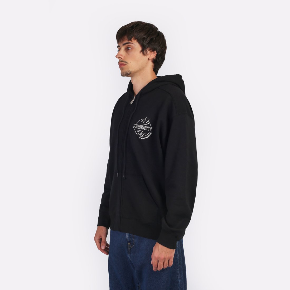 Мужская толстовка Carhartt WIP Hooded Ablaze Jacket (I033623-black/wax)  - цена, описание, фото 3