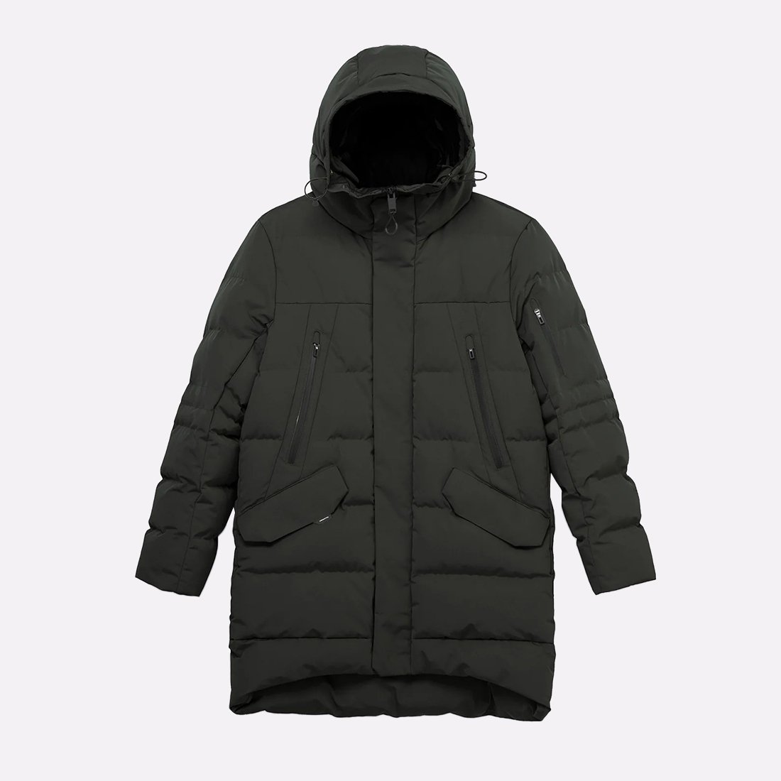 Мужская куртка KRAKATAU Strofo Mid-Length Down Jacket (Qm488-513-ел-серый)  - цена, описание, фото 1