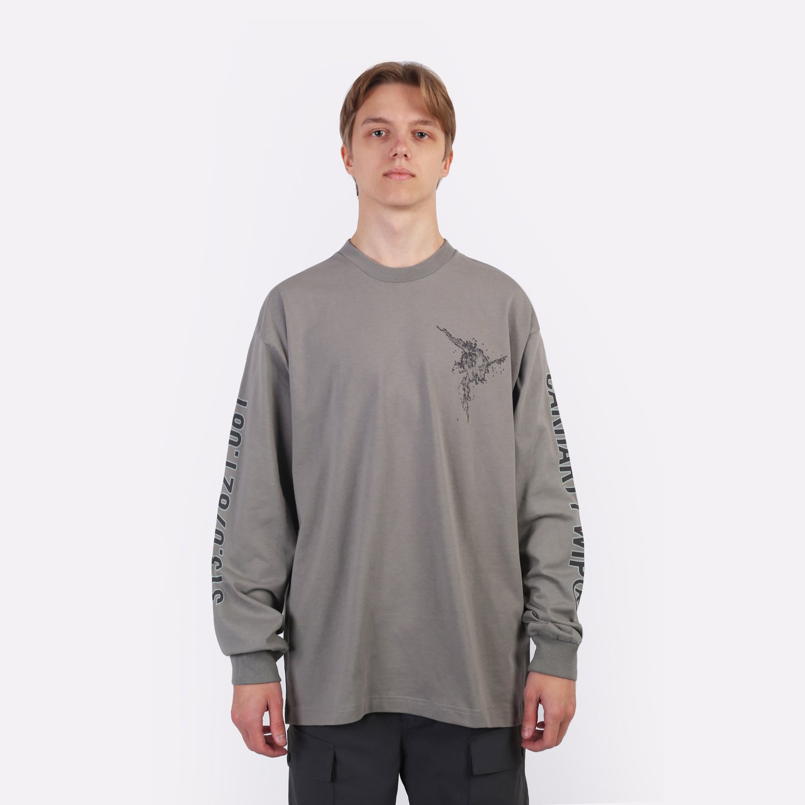 Лонгслив Carhartt WIP L/S Coordinate T-Shirt (I034043-misty grey)  - цена, описание, фото 1