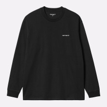 Лонгслив Carhartt WIP L/S Script Embroidery T-Shirt (I032306-black/white)