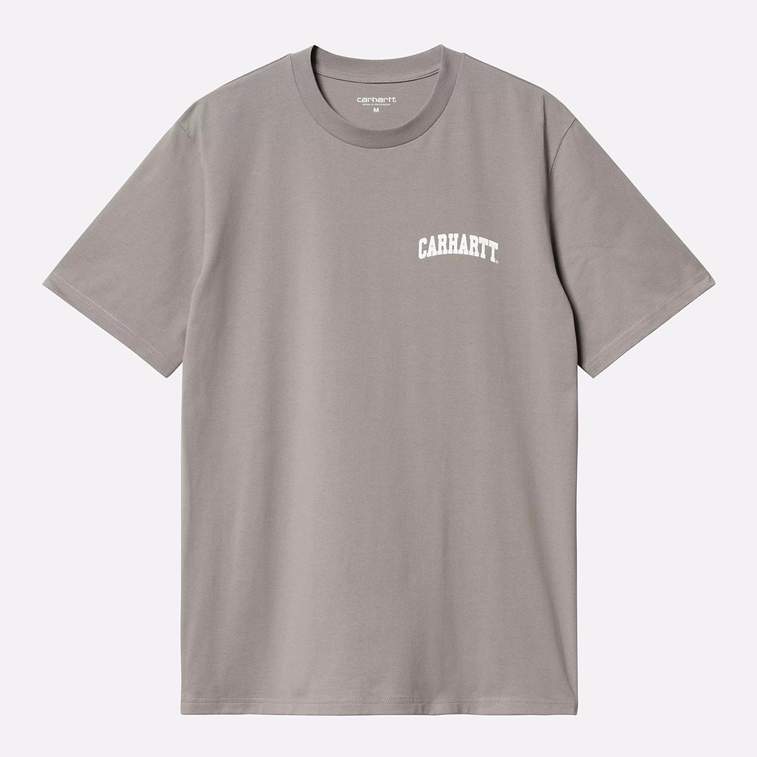 Мужская футболка Carhartt WIP S/S University Script T-Shirt (I034852-grey/white)  - цена, описание, фото 1