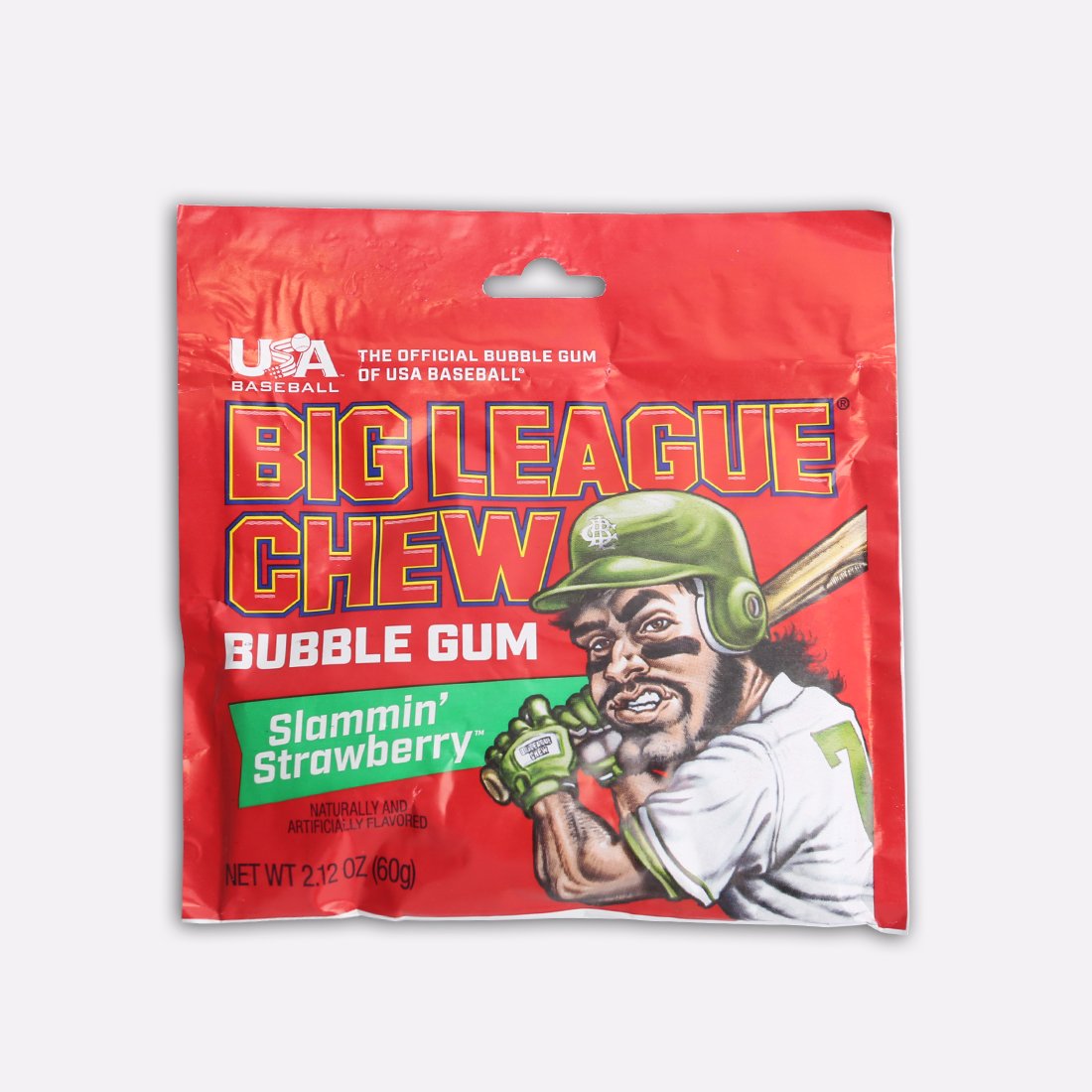 Жвачка Amgum Big League Chew Slammin Strawberry (Strawberry Gum)  - цена, описание, фото 1