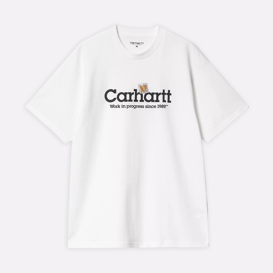 Мужская футболка Carhartt WIP S/S Label Script T-Shirt (I034421-white)  - цена, описание, фото 1