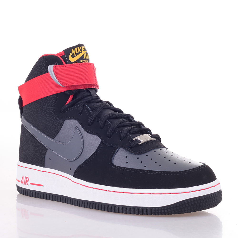 Air force 1 high top black and red hotsell